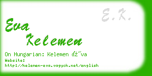 eva kelemen business card